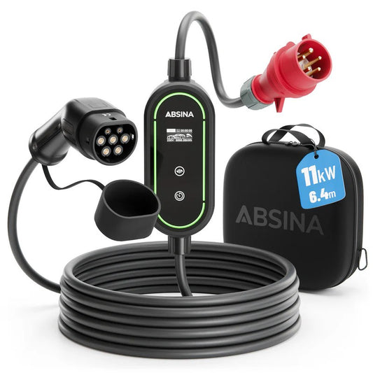 Absina 11 kW CEE3 Type 2 portable charging cable