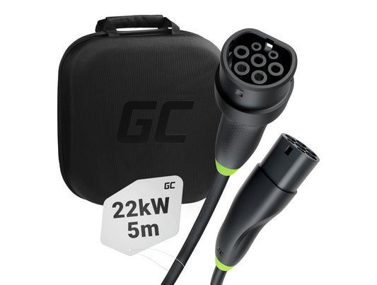 Green Cell 22 kW 32 A Type 2 charging cable